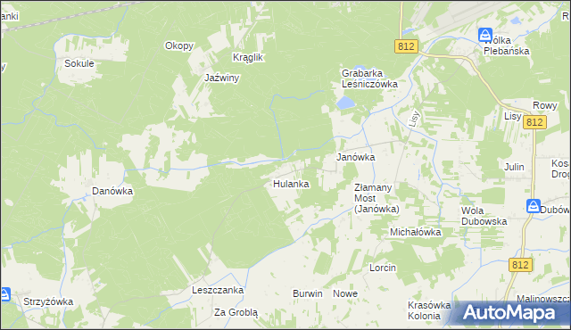 mapa Młyniec gmina Biała Podlaska, Młyniec gmina Biała Podlaska na mapie Targeo