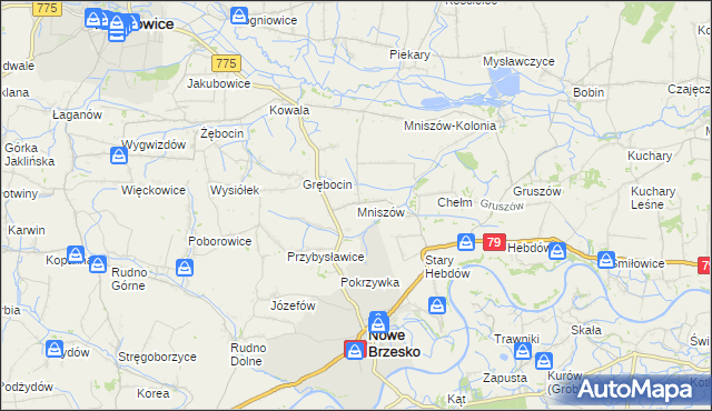 mapa Mniszów, Mniszów na mapie Targeo