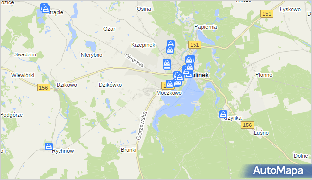 mapa Moczkowo, Moczkowo na mapie Targeo