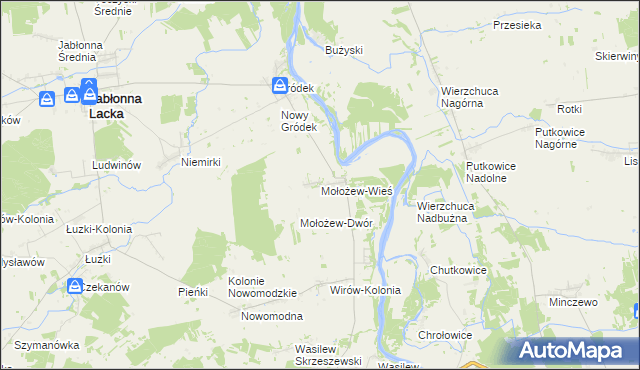 mapa Mołożew-Wieś, Mołożew-Wieś na mapie Targeo