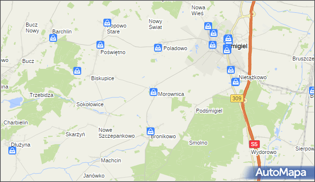 mapa Morownica, Morownica na mapie Targeo