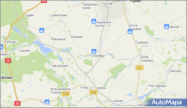 mapa Mortęgi, Mortęgi na mapie Targeo