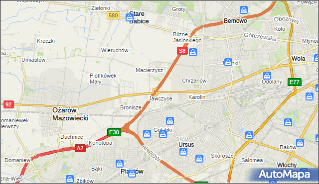 mapa Mory gmina Ożarów Mazowiecki, Mory gmina Ożarów Mazowiecki na mapie Targeo