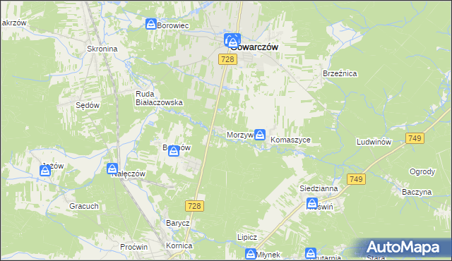mapa Morzywół, Morzywół na mapie Targeo