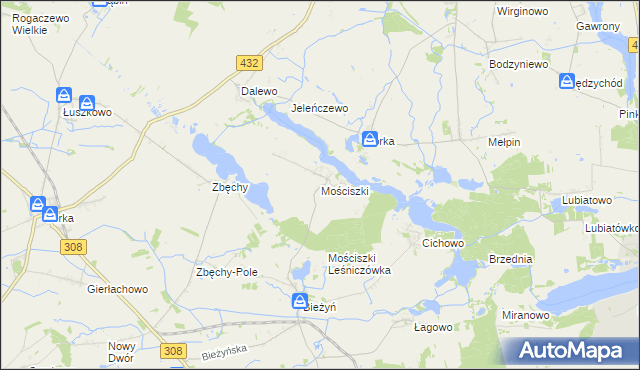 mapa Mościszki, Mościszki na mapie Targeo