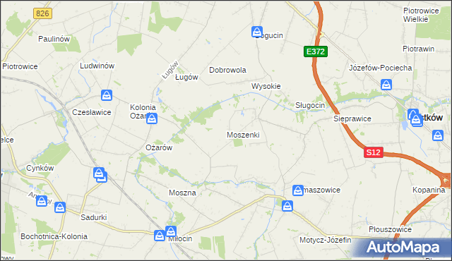 mapa Moszenki, Moszenki na mapie Targeo