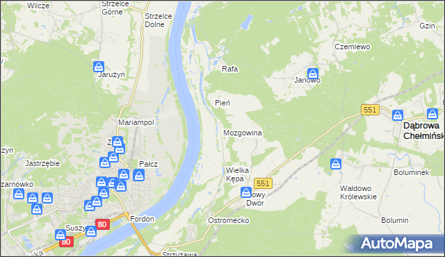 mapa Mozgowina, Mozgowina na mapie Targeo