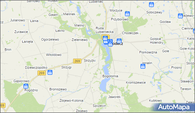 mapa Mstowo, Mstowo na mapie Targeo