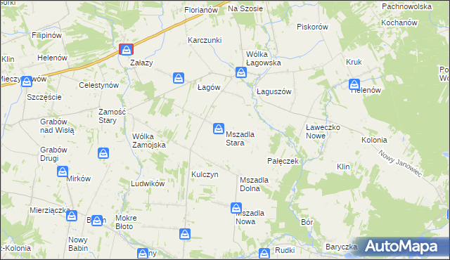 mapa Mszadla Stara, Mszadla Stara na mapie Targeo