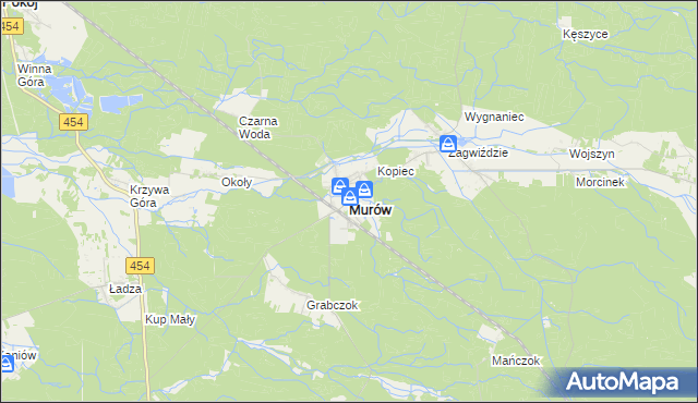 mapa Murów, Murów na mapie Targeo