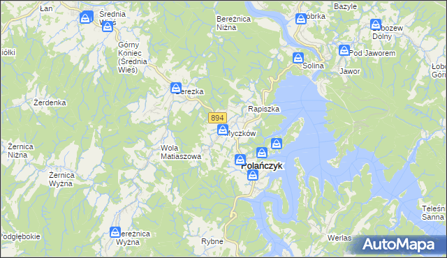 mapa Myczków, Myczków na mapie Targeo