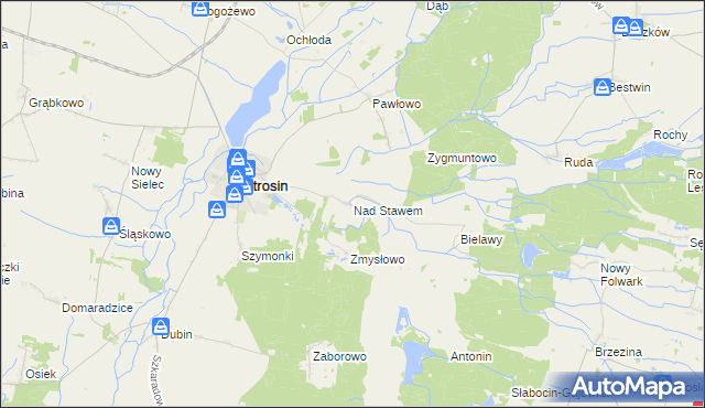 mapa Nad Stawem, Nad Stawem na mapie Targeo