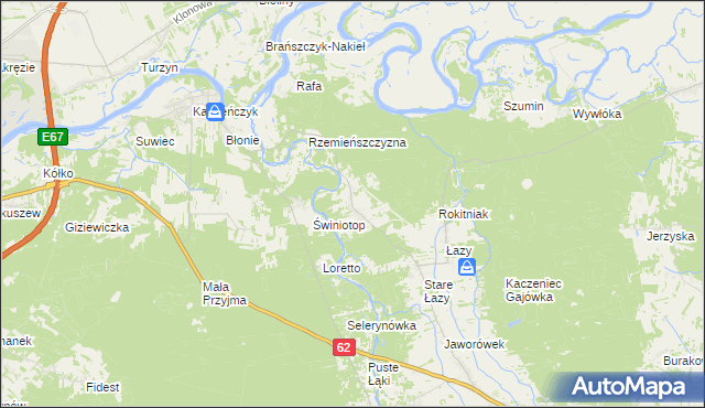 mapa Nadkole, Nadkole na mapie Targeo