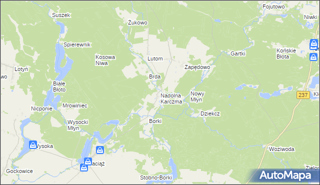 mapa Nadolna Karczma, Nadolna Karczma na mapie Targeo