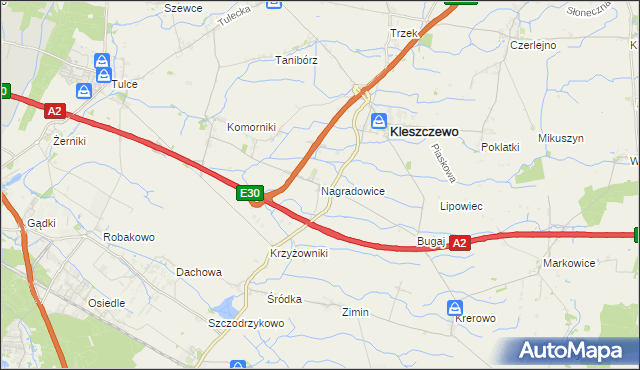 mapa Nagradowice, Nagradowice na mapie Targeo