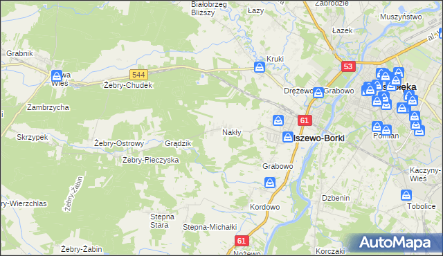 mapa Nakły, Nakły na mapie Targeo