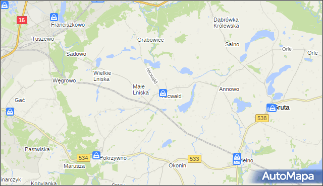 mapa Nicwałd, Nicwałd na mapie Targeo