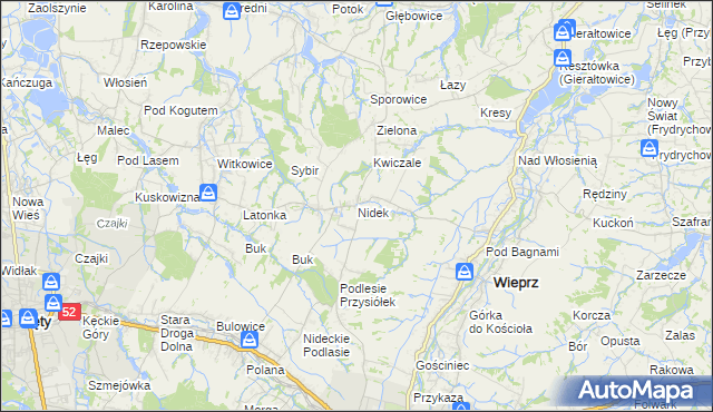 mapa Nidek, Nidek na mapie Targeo