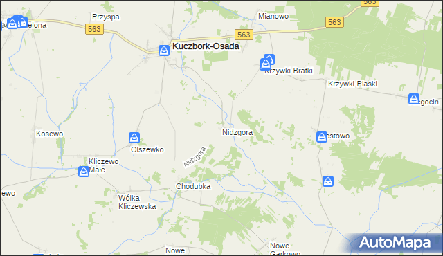mapa Nidzgora, Nidzgora na mapie Targeo