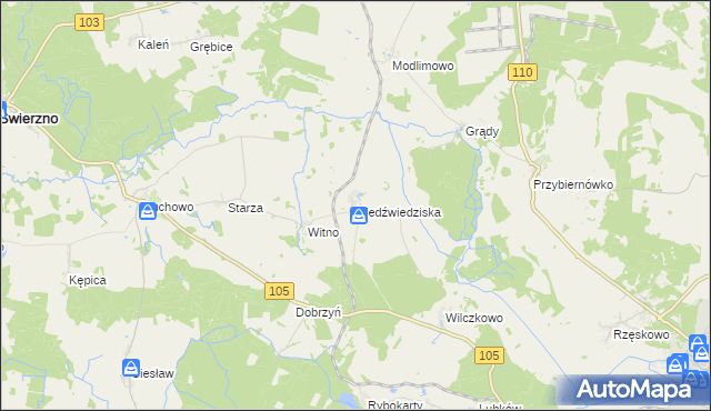 mapa Niedźwiedziska, Niedźwiedziska na mapie Targeo