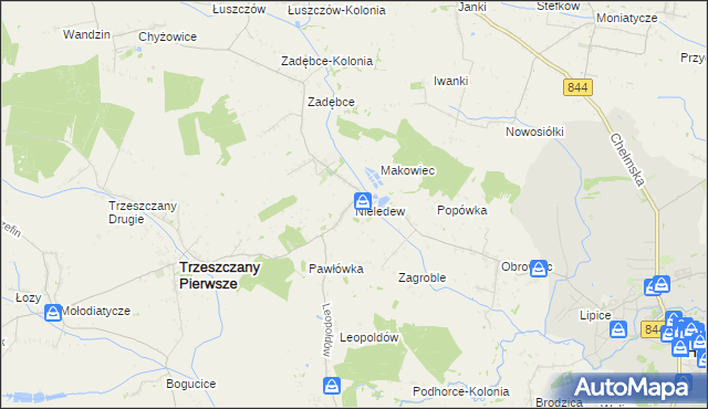 mapa Nieledew, Nieledew na mapie Targeo