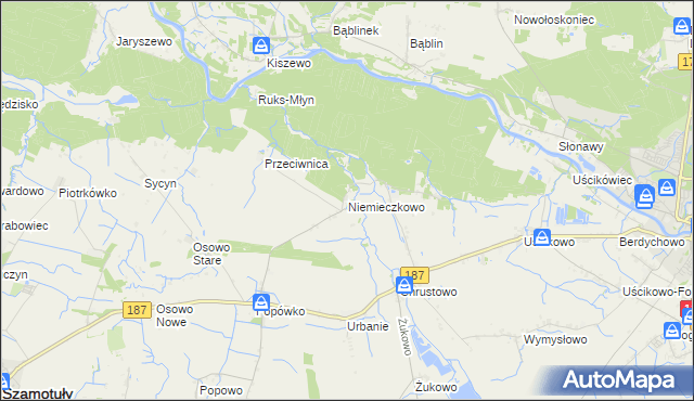 mapa Niemieczkowo, Niemieczkowo na mapie Targeo