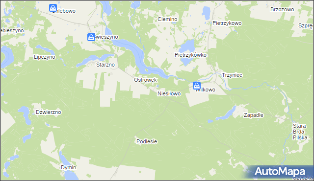 mapa Niesiłowo, Niesiłowo na mapie Targeo