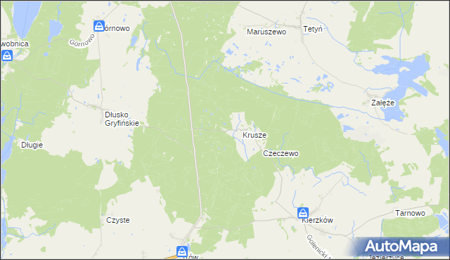 mapa Niesłusz, Niesłusz na mapie Targeo