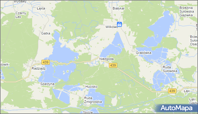 mapa Niezgoda gmina Żmigród, Niezgoda gmina Żmigród na mapie Targeo