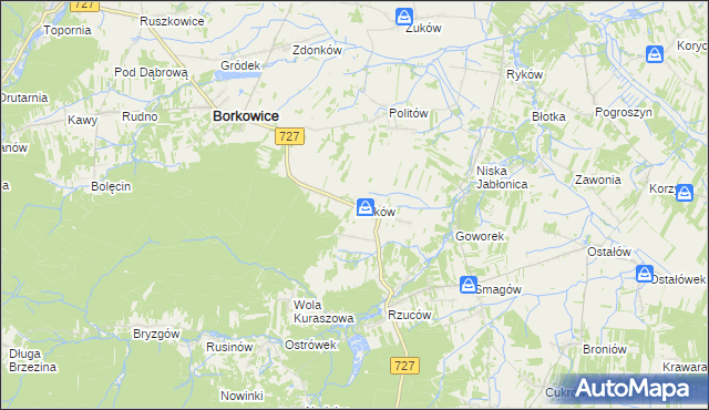 mapa Ninków, Ninków na mapie Targeo