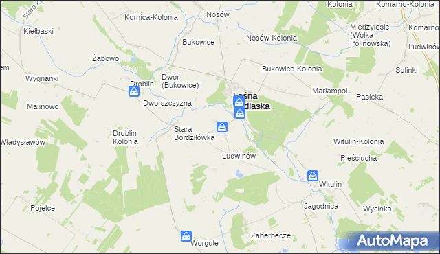 mapa Nowa Bordziłówka, Nowa Bordziłówka na mapie Targeo