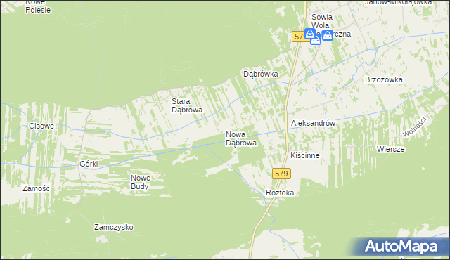 mapa Nowa Dąbrowa gmina Leoncin, Nowa Dąbrowa gmina Leoncin na mapie Targeo