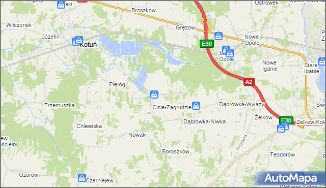 mapa Nowa Dąbrówka, Nowa Dąbrówka na mapie Targeo