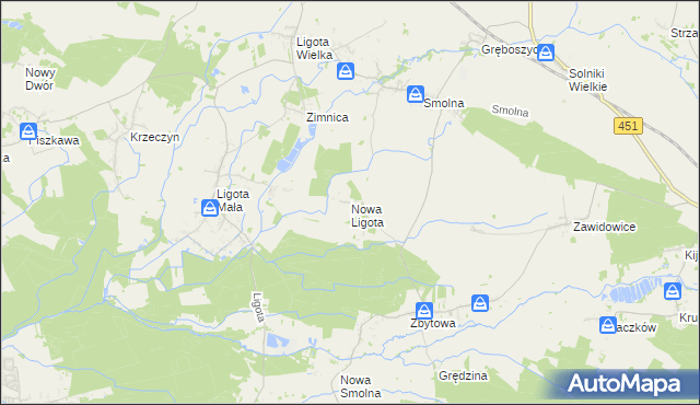 mapa Nowa Ligota, Nowa Ligota na mapie Targeo