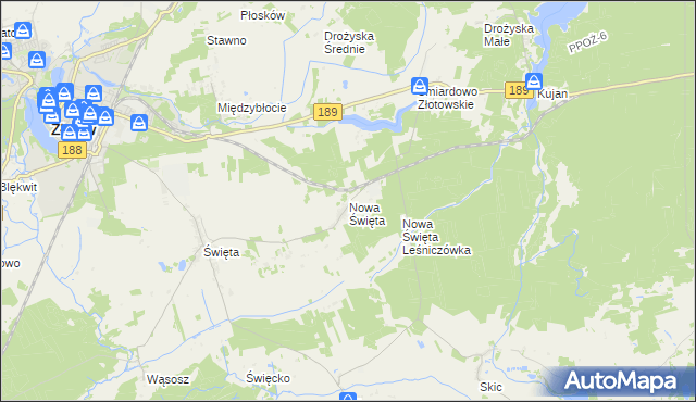 mapa Nowa Święta, Nowa Święta na mapie Targeo