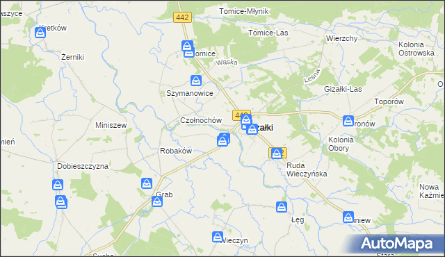 mapa Nowa Wieś gmina Gizałki, Nowa Wieś gmina Gizałki na mapie Targeo