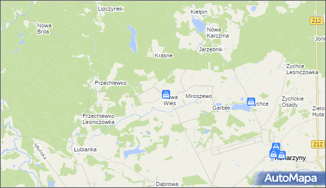 mapa Nowa Wieś gmina Przechlewo, Nowa Wieś gmina Przechlewo na mapie Targeo