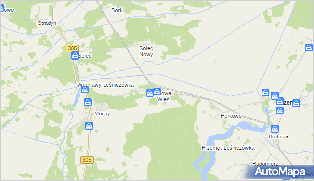 mapa Nowa Wieś gmina Przemęt, Nowa Wieś gmina Przemęt na mapie Targeo