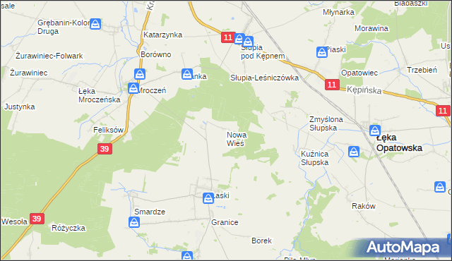 mapa Nowa Wieś gmina Trzcinica, Nowa Wieś gmina Trzcinica na mapie Targeo