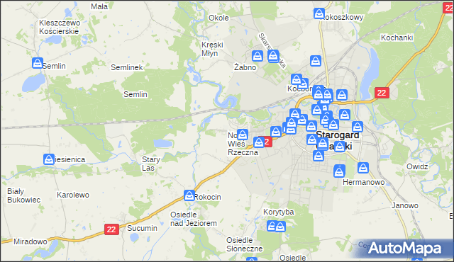 mapa Nowa Wieś Rzeczna, Nowa Wieś Rzeczna na mapie Targeo