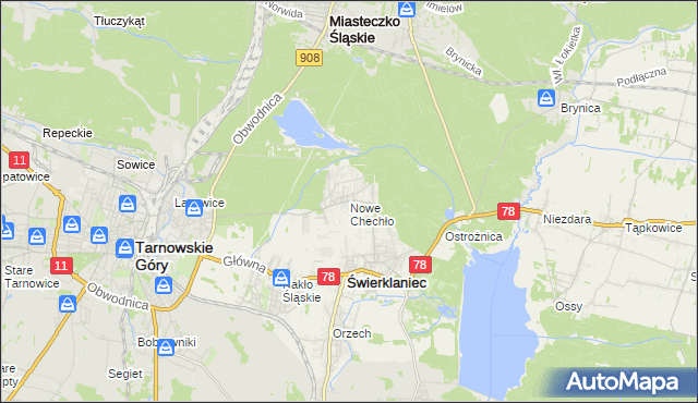 mapa Nowe Chechło, Nowe Chechło na mapie Targeo