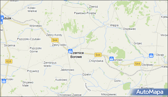 mapa Nowe Czernice, Nowe Czernice na mapie Targeo