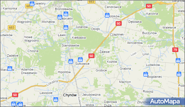 mapa Nowe Grobice, Nowe Grobice na mapie Targeo