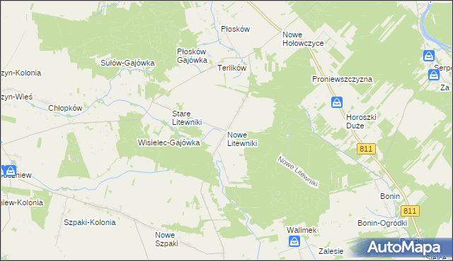 mapa Nowe Litewniki, Nowe Litewniki na mapie Targeo