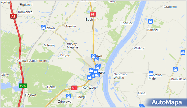 mapa Nowe powiat świecki, Nowe powiat świecki na mapie Targeo