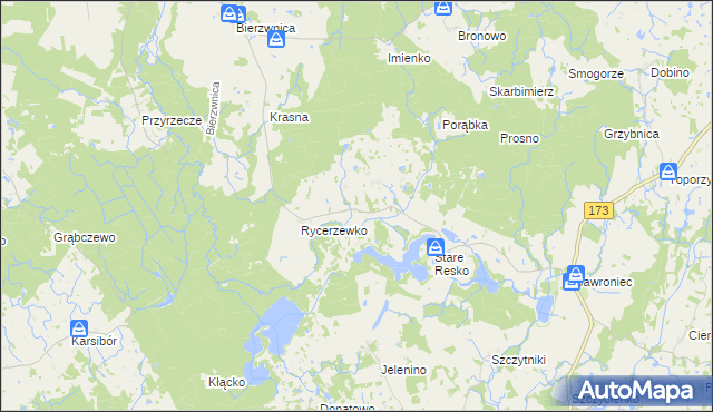 mapa Nowe Resko, Nowe Resko na mapie Targeo