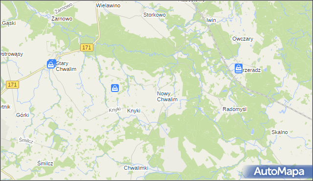 mapa Nowy Chwalim, Nowy Chwalim na mapie Targeo