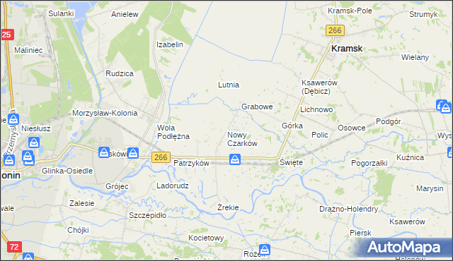 mapa Nowy Czarków, Nowy Czarków na mapie Targeo