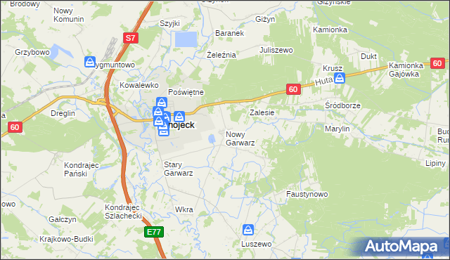 mapa Nowy Garwarz, Nowy Garwarz na mapie Targeo
