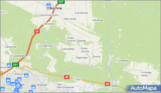 mapa Nowy Glinnik, Nowy Glinnik na mapie Targeo